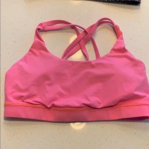 Lululemon energy bra pink size 8